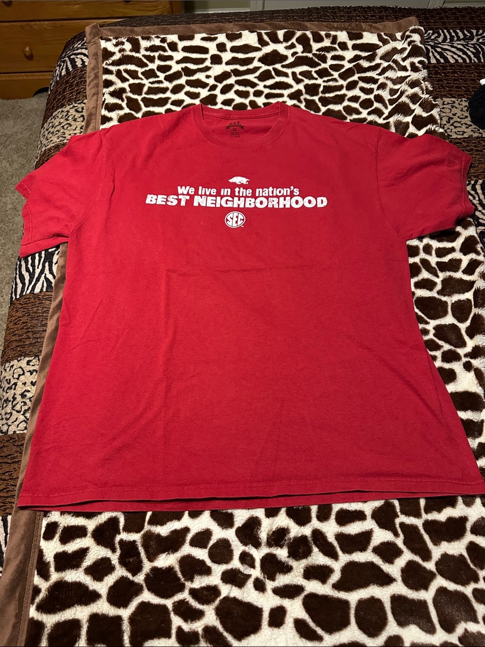 Unisex Red Graphic T-Shirt - SEC "Best Neighborhood"